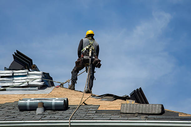 Professional Roof Replacement technician working in Waldoboro, ME